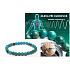 Chrysokoll gegen Diabetes, elastisches Armband, Kugel 6 mm / 16 - 17 cm, König Salomon Stein