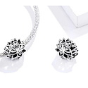Sterling Silber 925 Lotusblume Charme, Perle auf Armband Symbol