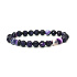 Achat lila Facettenarmband elastischer Naturstein, Kugel 6 mm / 16 - 17 cm, symbolisiert das Element der Erde