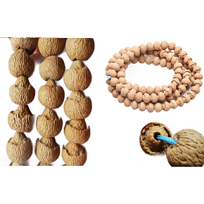 Lotus Bodhi natürliche Lotus-Halskette 1 Stück, Kugel 9,5 mm - Frieden, Segen