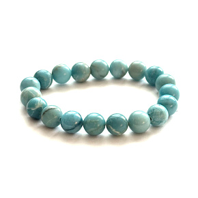 Larimar Armband 10mm/16 - 17cm, Liebe, Ruhe, Ausgeglichenheit