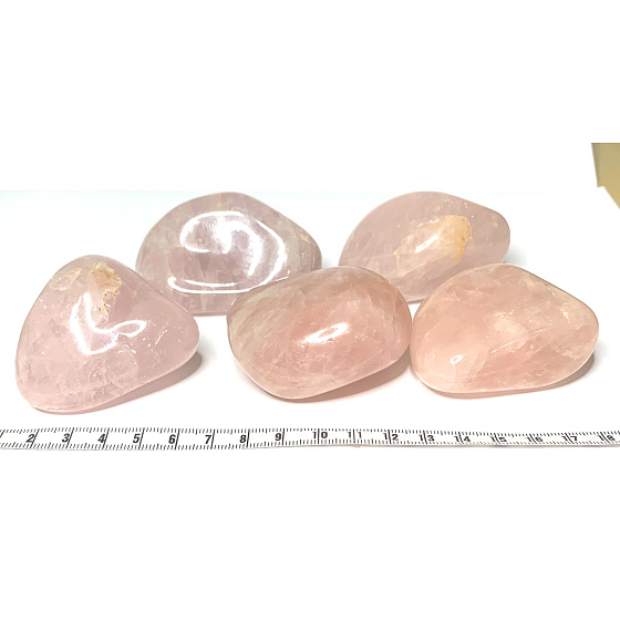 Rosenquarz Getrommelter Naturstein 100 - 160 g, 1 Stück, Stein der Liebe