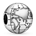 Charme Sterling Silber 925 Planet Erde, Stopper, Clip Perle auf Reise-Armband