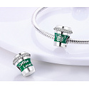 Charme Sterling Silber 925 Für Kaffee-Liebhaber - Kaffeetasse, Perle für Armband, Essen und Trinken