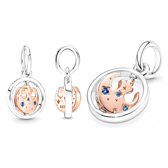 Charms Sterling Silber 925 Marvel Star War Rebel Alliance mit Symbol, drehbarer Armbandanhänger