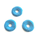 Tyrkenit blau Donut Naturstein 30 mm, Stein der jungen Leute, die nach einem Lebensziel suchen