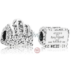 Sterling Silber 925 Disney Mary Poppins Zaubertasche, Perle für Armband