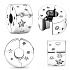 Charms Sterling Silber 925 Sterne und Galaxien, Stopper, Clip Perle für Armband Universum