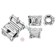 Charme Sterling Silber 925 Schatztruhe, Perle auf Armband Symbol Charme Sterling Silber 925 Schatztruhe, Perle auf Armband Symbol