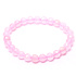 Rosenblütenblatt Armband elastisch Naturstein, Kugel 6 mm / 16 cm, für Kinder, Stein der Liebe