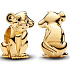 Charme Sterling Silber 925 Disney König der Löwen Simba, Perle am Armband Tier
