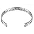 Edelstahlarmband silber mit Gravur Freunde sind Familie..., offene Manschette, 2,5 mm