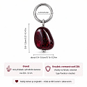 Granat – Mini-Anhänger aus Naturstein ca. 0,8–1,2 cm in goldfarbener Ausführung | Talisman der Leidenschaft und Energie