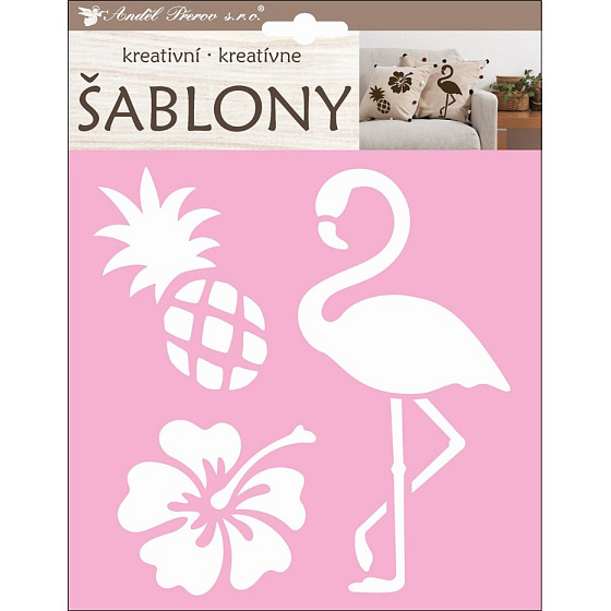 Kreative Schablonen - Flamingo 18 x 17,5 cm