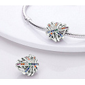 Sterling Silber 925 Wrapped Herz Perle auf Armband Liebe