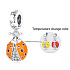 Charms Sterling Silber 925 Thermo - Marienkäfer mit Farbwechsel, Anhänger für Armband