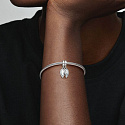 Sterling Silber 925 Friends - Teilbarer Charm mit Herz 2in1, Freundschaftsarmband-Anhänger