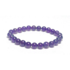 Amethyst-Armband elastischer Naturstein, Kugel 7 - 8 mm / 16 - 17 cm, Stein der Könige und Bischöfe Amethyst-Armband elastischer Naturstein, Kugel 7 - 8 mm / 16 - 17 cm, Stein der Könige und Bischöfe