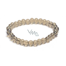 Quarz-Raucharmband elastischer Naturstein, Kugel 6 mm / 16 -17 cm, der perfekte Heiler Quarz-Raucharmband elastischer Naturstein, Kugel 6 mm / 16 -17 cm, der perfekte Heiler