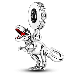 Charms Sterling Silber 925 Dinosaurus Tyranosaurus - Rex, Tierarmband Anhänger