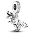 Charms Sterling Silber 925 Dinosaurus Tyranosaurus - Rex, Tierarmband Anhänger
