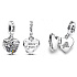 Charme Sterling Silber 925 Tim Burton - Sally und Jack Medaillon, Film-Armband-Anhänger