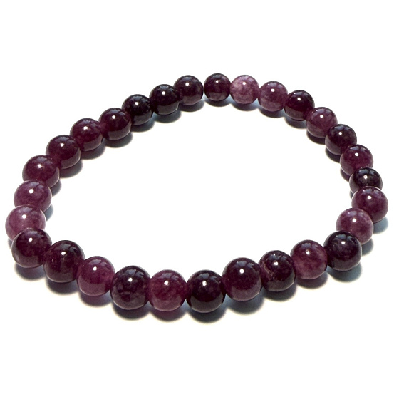 Turmalín Rubelit náramek elastický přírodní kámen, kulička 6 mm / 16 - 17 cm, strážce dobré nálady