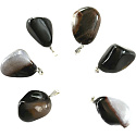 Sardonyx Troml-Anhänger Naturstein M, ca. 2,5 cm, Stein des Glücks und der Lebenskraft