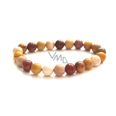 Mokait Armband elastisch Naturstein, Kugel 8 mm / 16 - 17 cm, Motivationsstein Mokait Armband elastisch Naturstein, Kugel 8 mm / 16 - 17 cm, Motivationsstein