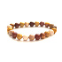 Mokait Armband elastisch Naturstein, Kugel 8 mm / 16 - 17 cm, Motivationsstein