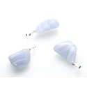 Chalcedon Trommel Anhänger Naturstein, 2,2 - 3 cm, 1 Stück, Stein der Liebe und Freude