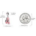 Charme Sterling Silber 925 Chic Stil - rosa Ballerinas - Ballett, Anhänger für Armband Interessen