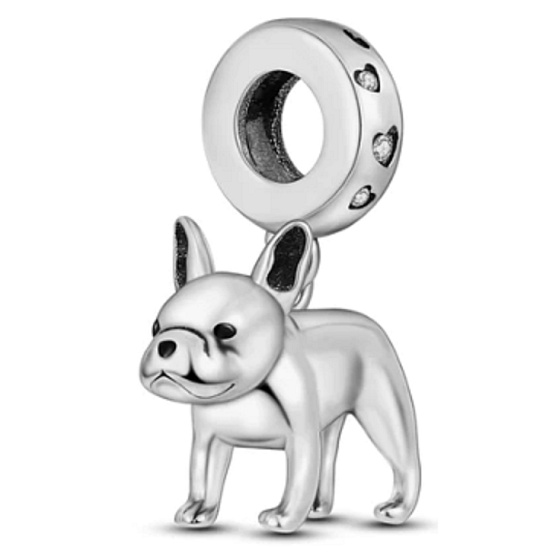 Charm Sterlingsilber 925 Hund - Französische Bulldogge, Anhänger für Armband Tier