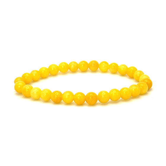 Aventurin gelb Armband elastisch Naturstein, Kugel 6 mm / 16 - 17 cm, Glücksstein