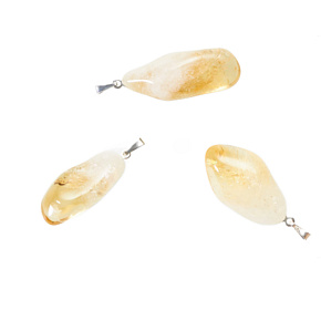 Citrín s křemenem Troml přívěsek, přírodní kámen, M cca 3 cm, 1 kus, kámen hojnosti, úspěchu