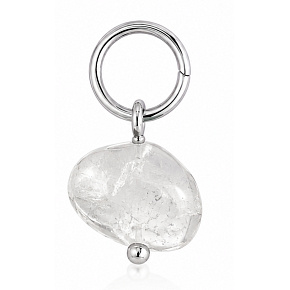 Křemen – mini přívěsek z přírodního kamene cca 0,8–1,2 cm | Talisman stability a harmonie