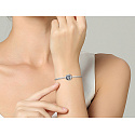 Jungfrau, Tierkreiszeichen, Anhänger für Armband aus Silber + Zirkonia, Kugel 9 mm 1 Stück