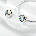 Charm Sterling Silber 925 Luminous - Tag / Nacht, Sonne / Mond, Stopper, Clip Perle auf Armband Universum