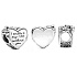 Charme Sterling Silber 925 Herz mit Schleife in der Liebe, Perle auf Armband Liebe