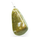 Epidot Troml-Anhänger Naturstein M, ca. 3,5 cm, Herz-Heilstein