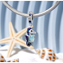 Charms Sterling Silber 925 Seepferdchen, Tierarmband Anhänger