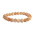 Sunstone Armband elastisch Naturstein, Perle 8 mm / 16-17 cm, verbirgt die Kraft der Sonne und Feuer