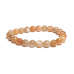 Sunstone Armband elastisch Naturstein, Perle 8 mm / 16-17 cm, verbirgt die Kraft der Sonne und Feuer