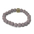 Lava weich lila mit königlichen Mantra Om, Armband elastischen Naturstein, Kugel 8 mm / 16-17 cm, der vier Elemente geboren