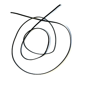 Schwarzes Flachleder 2 mm, Länge ca. 120 cm 1 Stück