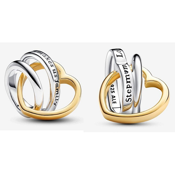 Charme Sterling Silber 925 Herz und Kreis - Liebe macht uns Familie, Perle auf Armband Familie