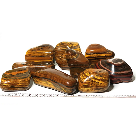 Tigerauge Getrommelter Naturstein 100 - 160 g, 1 Stück, Stein der Sonne und der Erde, bringt Glück und Reichtum