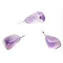 Amethyst Brasilien Tumbler Anhänger Naturstein, 2,2-3 cm, 1 Stück, AAA Qualität, Stein der Könige und Bischöfe