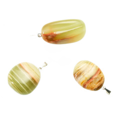 Aragonit Becher-Anhänger Naturstein, 2,2-3 cm, 1 Stück