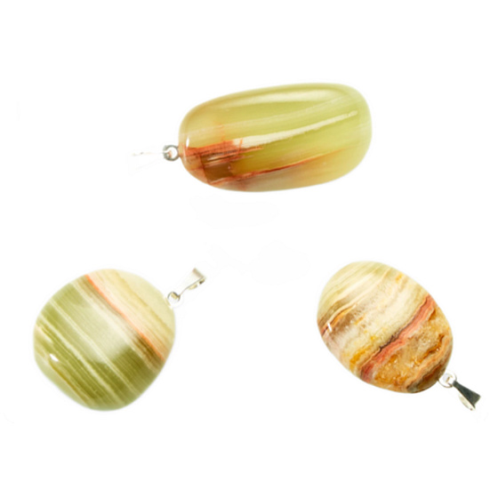 Aragonit Becher-Anhänger Naturstein, 2,2-3 cm, 1 Stück